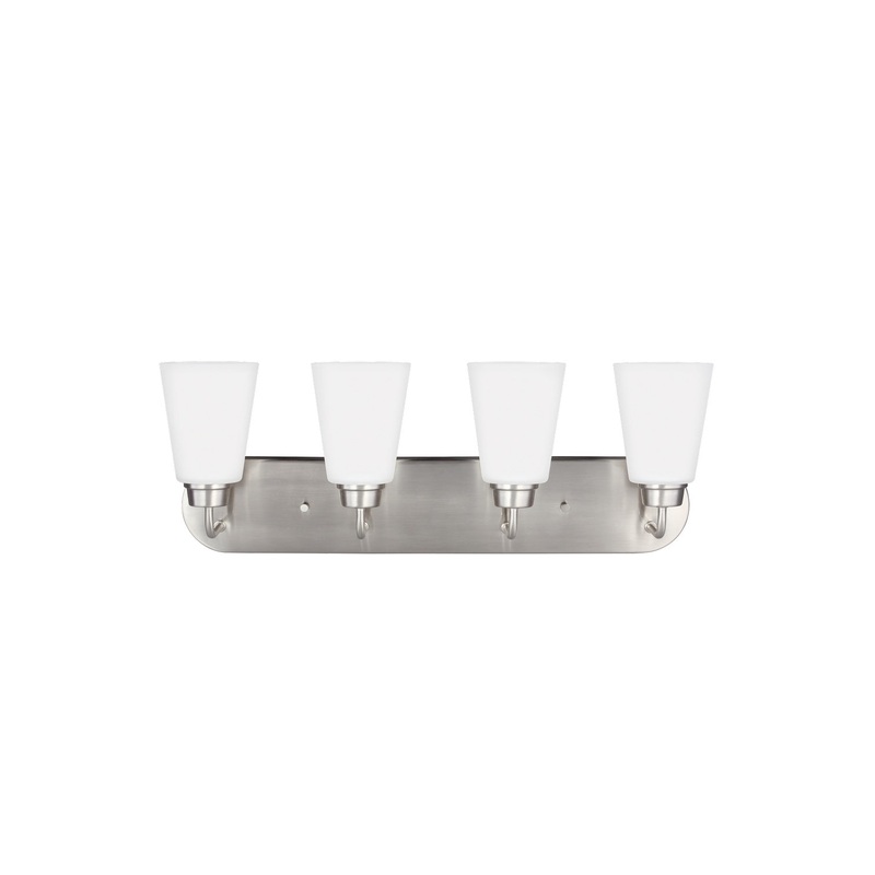 Generation Lighting 4415204-962 Kerrville Four Light Wall / Bath, Brushed Nickel