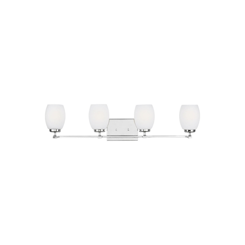 Generation Lighting 4418504EN3-05 Catlin Four Light Wall / Bath, Chrome (Discontinued)