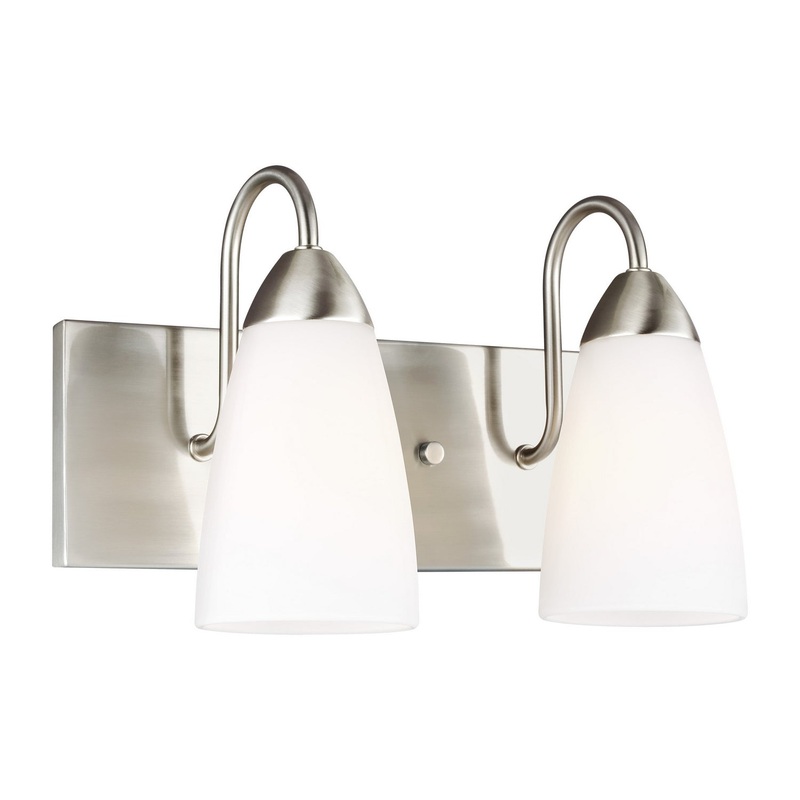 Generation Lighting 4420202EN3-962 Seville Two Light Wall / Bath, Brushed Nickel