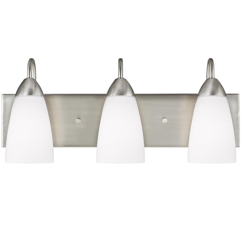 Generation Lighting 4420203EN3-962 Seville Three Light Wall / Bath, Brushed Nickel