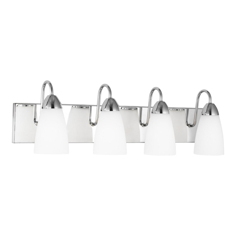Generation Lighting 4420204-05 Seville Four Light Wall / Bath, Chrome
