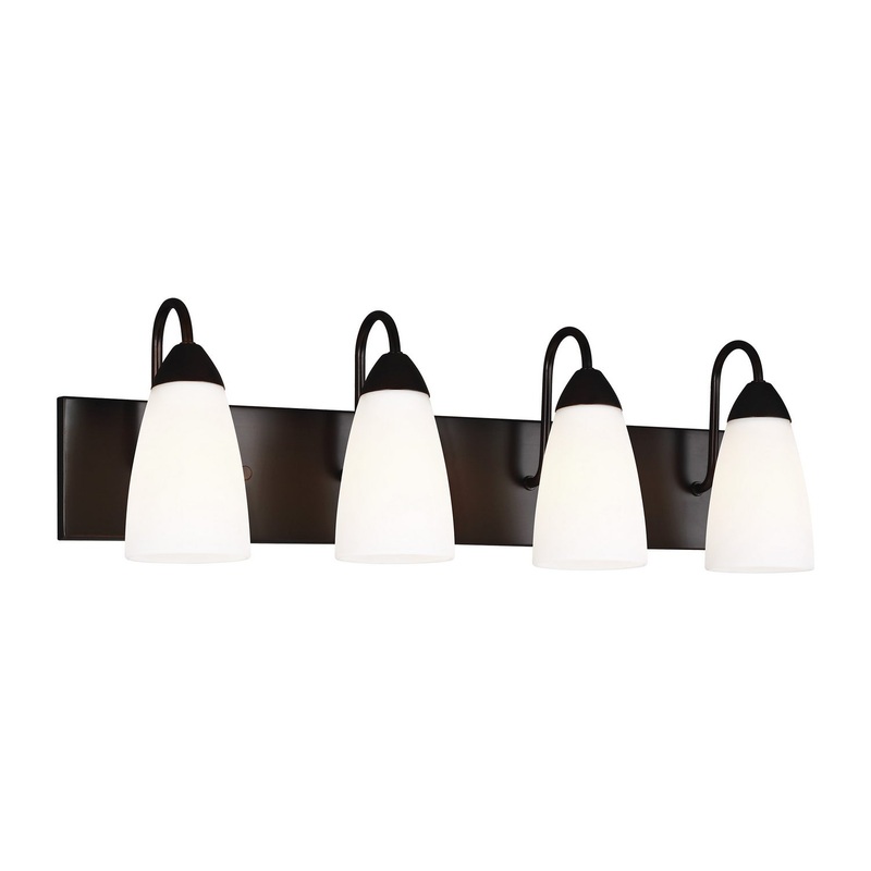 Generation Lighting 4420204-710 Seville Four Light Wall / Bath, Bronze