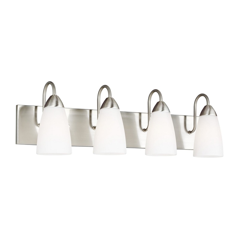 Generation Lighting 4420204EN3-962 Seville Four Light Wall / Bath, Brushed Nickel
