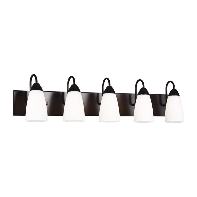 Generation Lighting 4420205-710 Seville Five Light Wall / Bath, Bronze