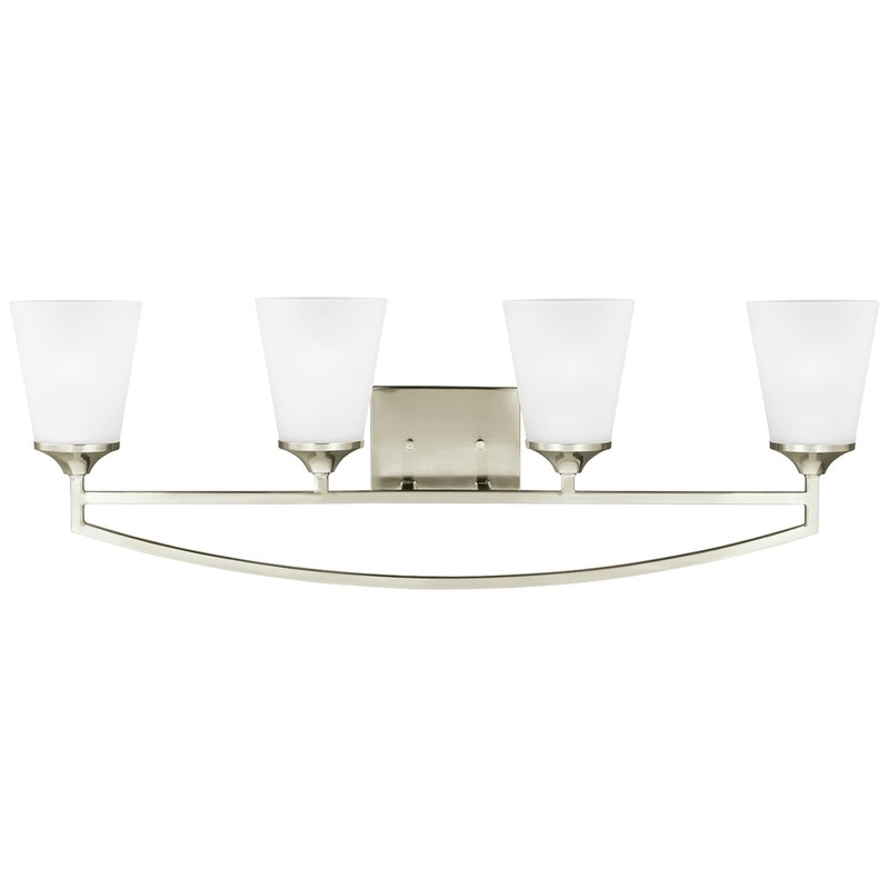 Generation Lighting 4424504EN3-962 Hanford Four Light Wall / Bath, Brushed Nickel