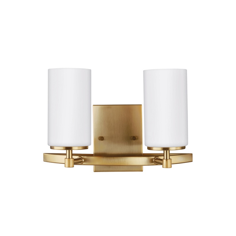 Generation Lighting 4424602-848 Alturas Two Light Wall / Bath, Satin Brass