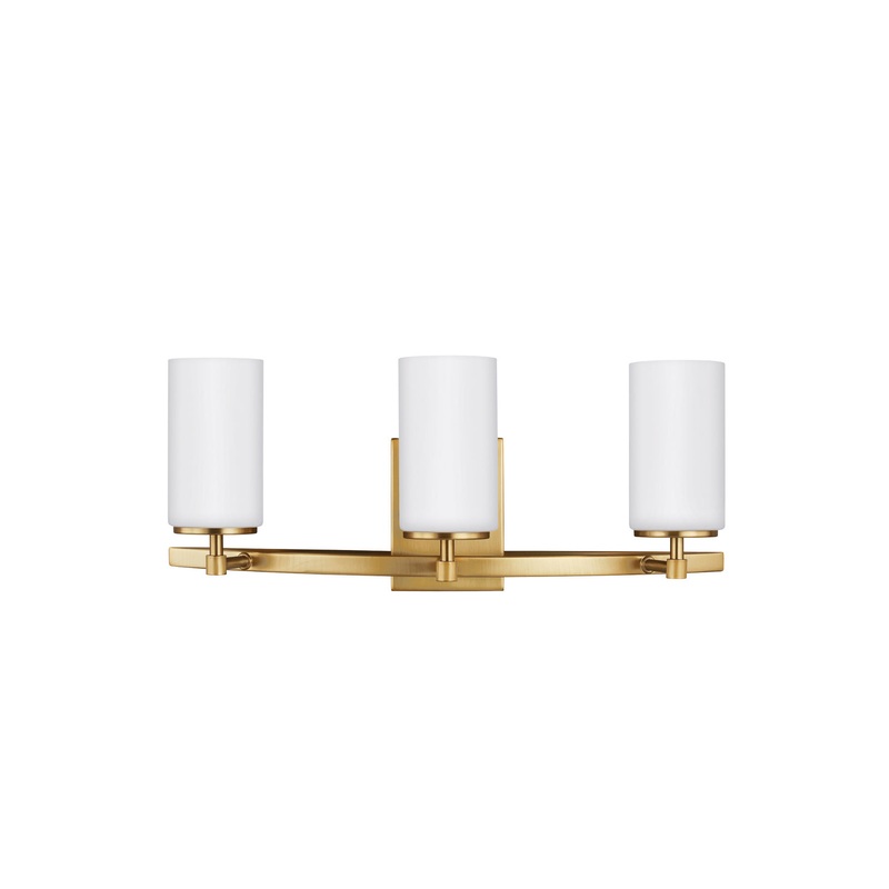 Generation Lighting 4424603-848 Alturas Three Light Wall / Bath, Satin Brass