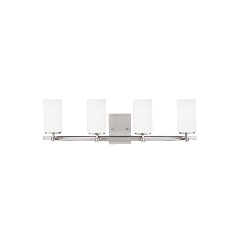 Generation Lighting 4424604-962 Alturas Four Light Wall / Bath, Brushed Nickel
