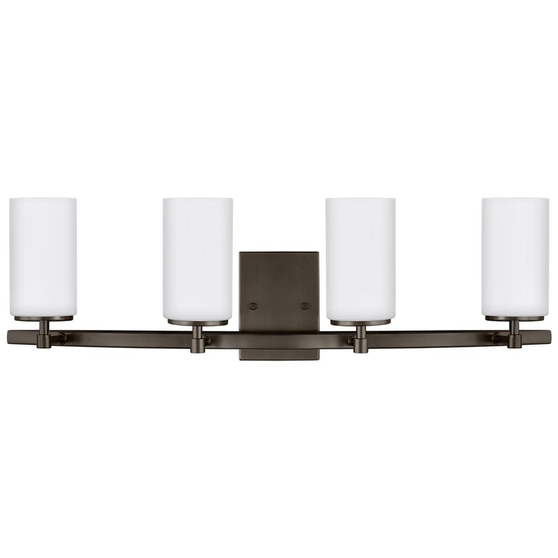Generation Lighting 4424604EN3-778 Alturas Four Light Wall / Bath, Brushed Oil Rubbed Bronze