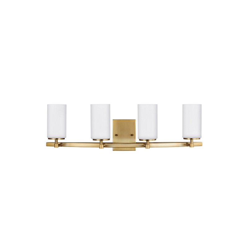Generation Lighting 4424604EN3-848 Alturas Four Light Wall / Bath, Satin Brass