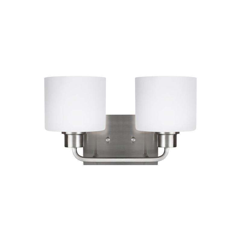Generation Lighting 4428802-962 Canfield Two Light Wall / Bath, Brushed Nickel