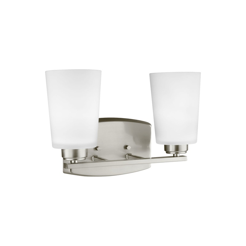 Generation Lighting 4428902EN3-962 Franport Two Light Wall / Bath, Brushed Nickel