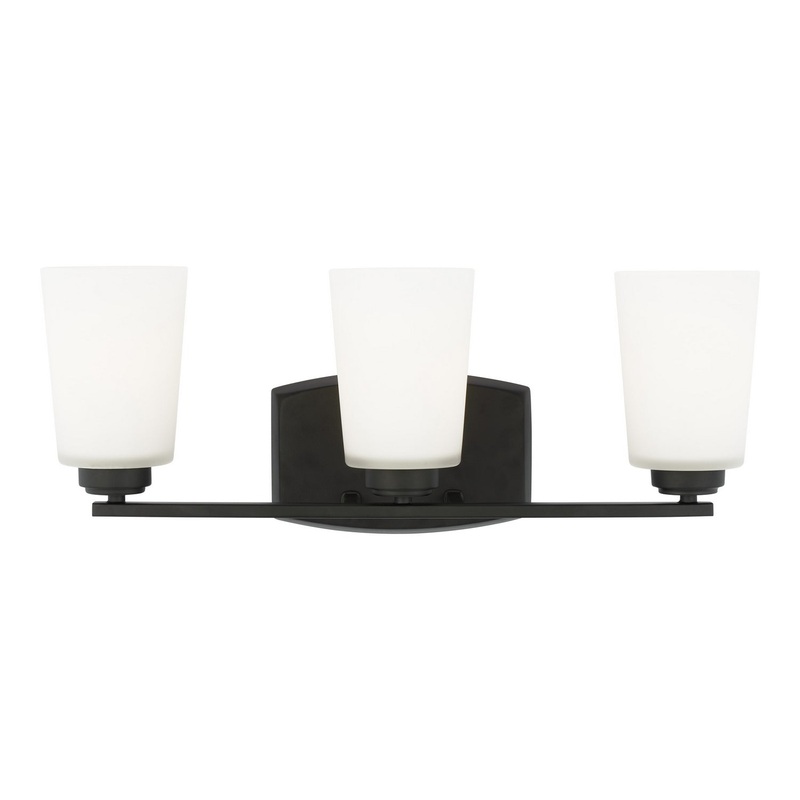 Generation Lighting 4428903EN3-112 Franport Three Light Wall / Bath, Midnight Black