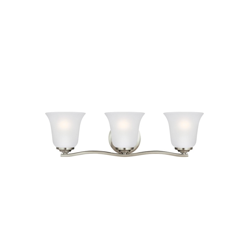 Generation Lighting 4439003-962 Emmons Three Light Wall / Bath, Brushed Nickel