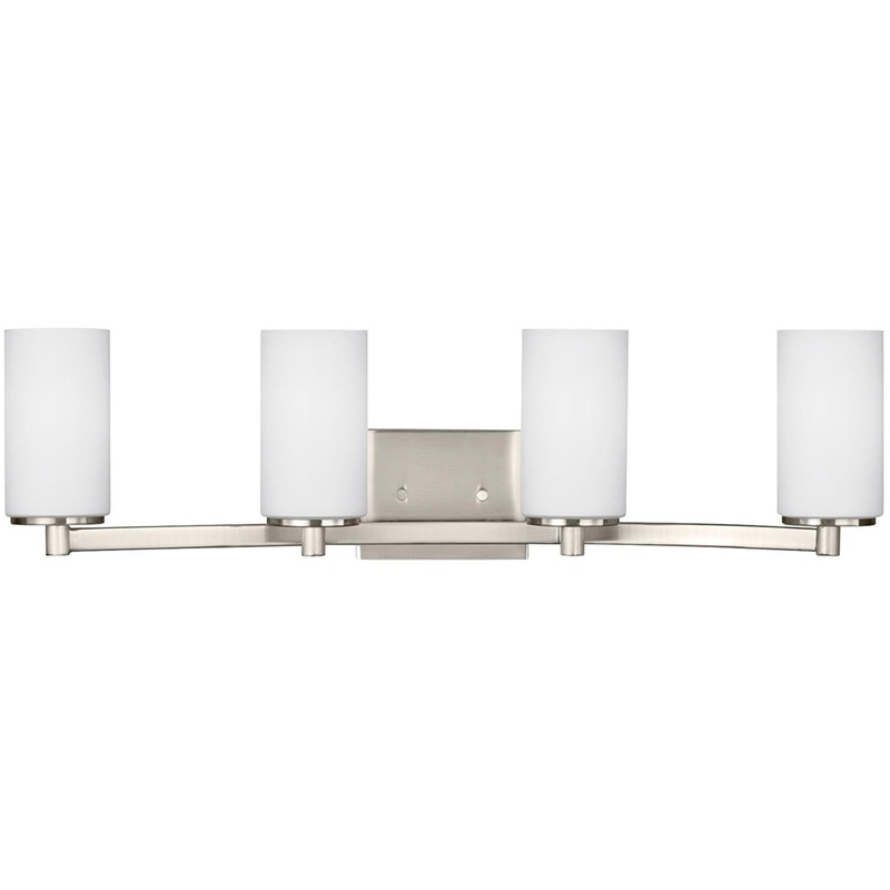 Generation Lighting 4439104EN3-962 Hettinger Four Light Wall / Bath, Brushed Nickel