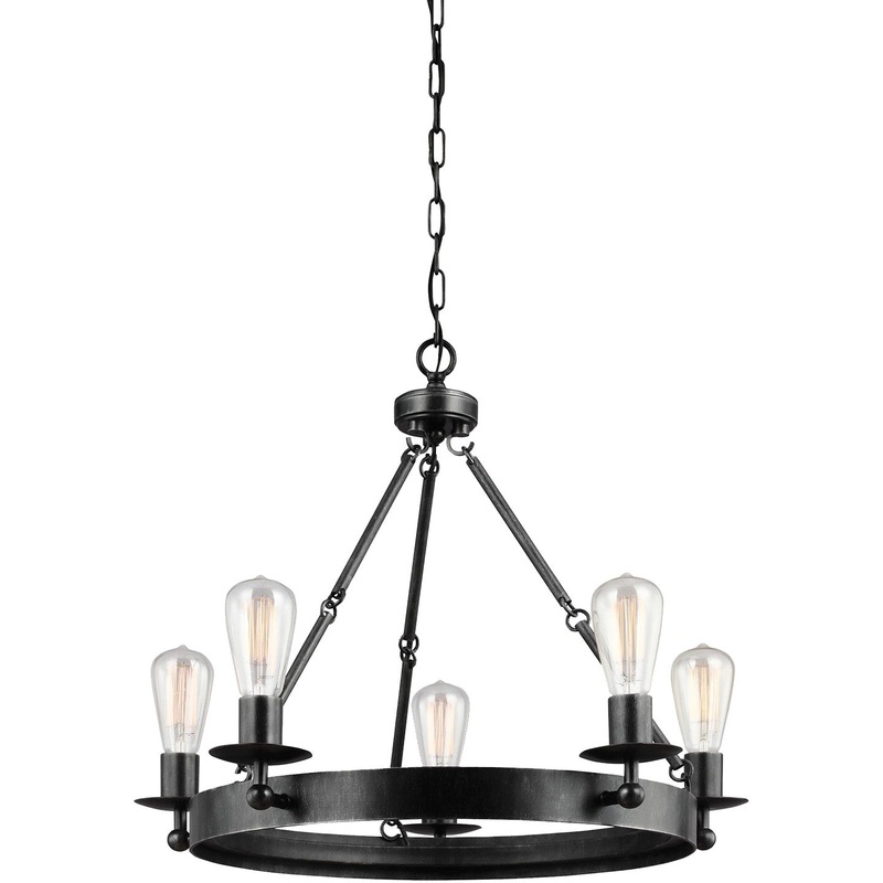 Generation Lighting 3110205-846 Ravenwood Manor Five Light Chandelier, Stardust