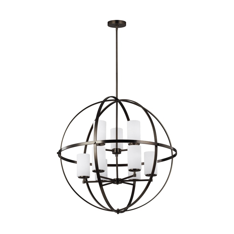 Generation Lighting 3124609EN3-778 Alturas Nine Light Chandelier, Brushed Oil Rubbed Bronze (Discontinued)
