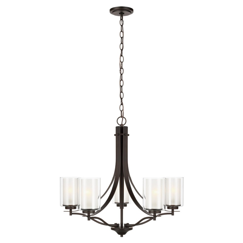 Generation Lighting 3137305-710 Elmwood Park Five Light Chandelier, Bronze