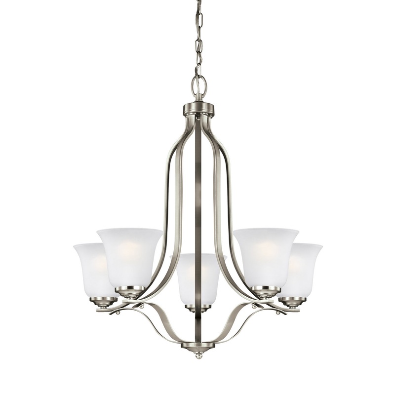 Generation Lighting 3139005EN3-962 Emmons Five Light Chandelier, Brushed Nickel