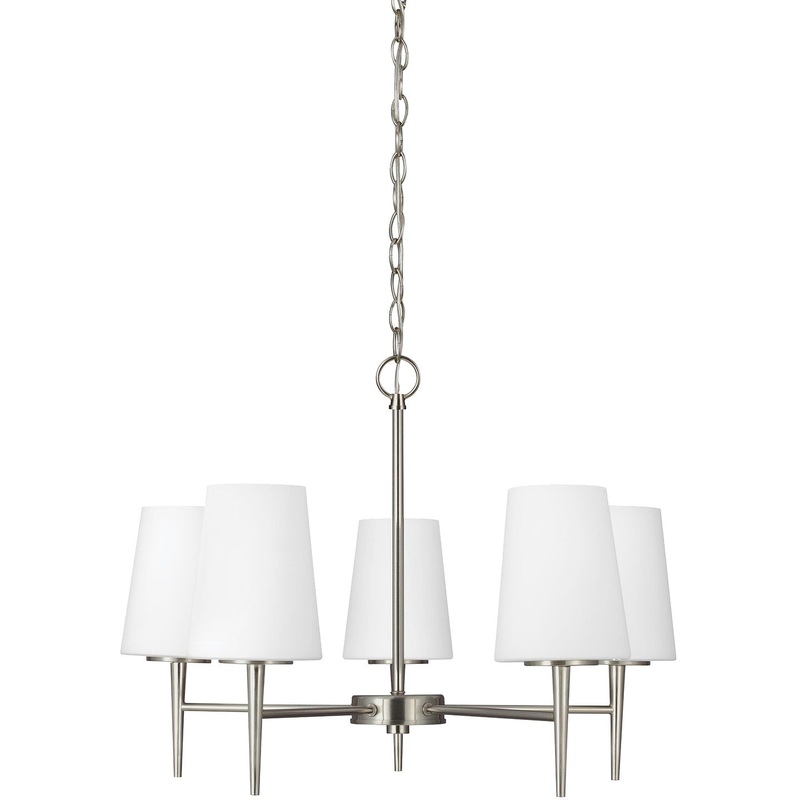 Generation Lighting 3140405EN3-962 Driscoll Five Light Chandelier, Brushed Nickel