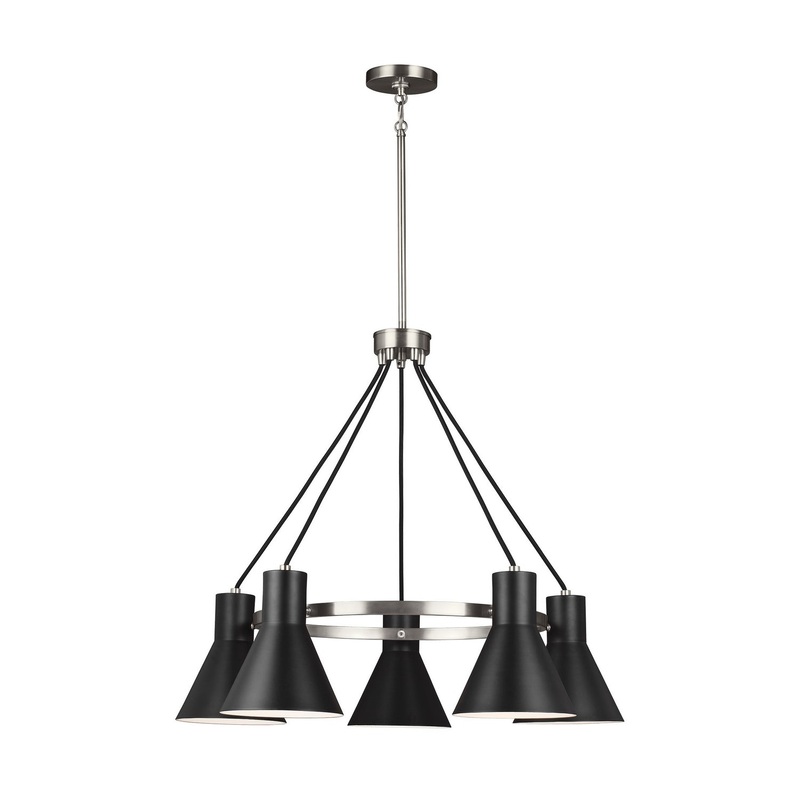 Generation Lighting 3141305-962 Towner Five Light Chandelier, Brushed Nickel