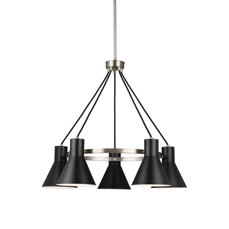 Generation Lighting 3141305EN3-962 Towner Five Light Chandelier, Brushed Nickel