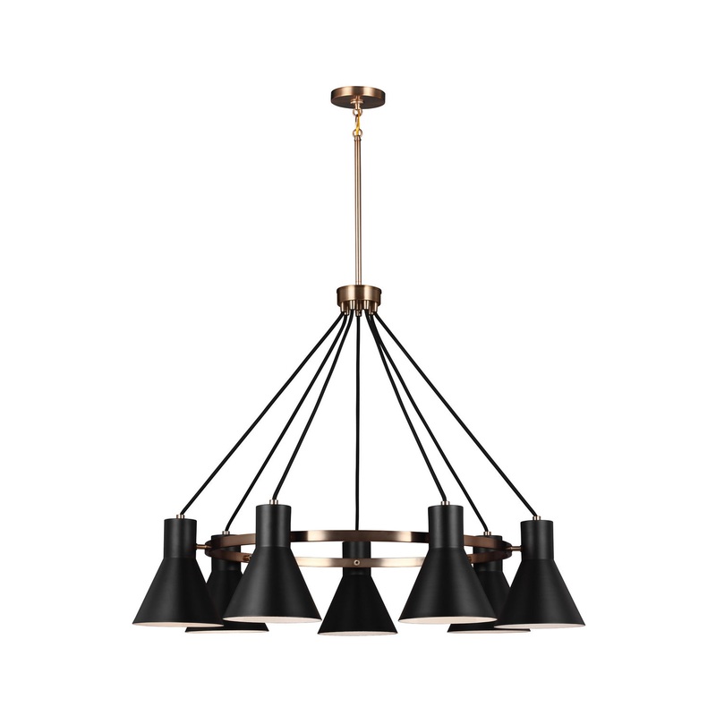 Generation Lighting 3141307EN3-848 Towner Seven Light Chandelier, Satin Brass (Discontinued)