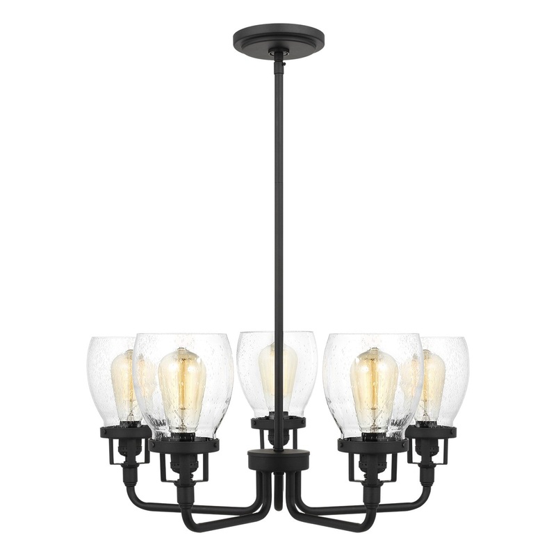Generation Lighting 3214505-112 Belton Five Light Chandelier, Midnight Black