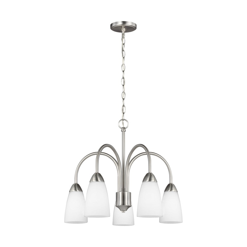 Generation Lighting 3220205EN3-962 Seville Five Light Chandelier, Brushed Nickel (Discontinued)