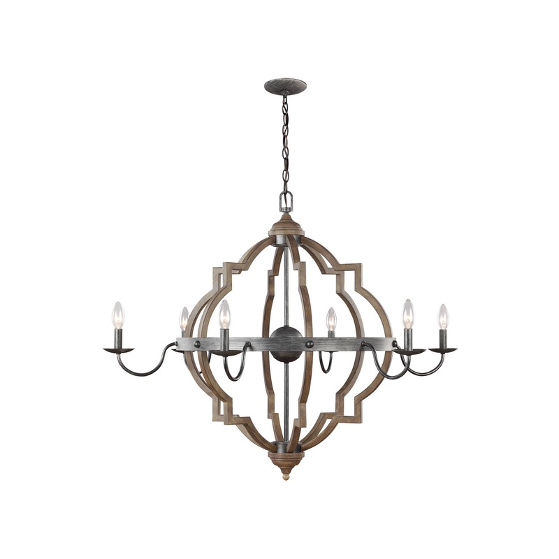 Generation Lighting 3224906EN-846 Socorro Six Light Chandelier, Stardust (Discontinued)