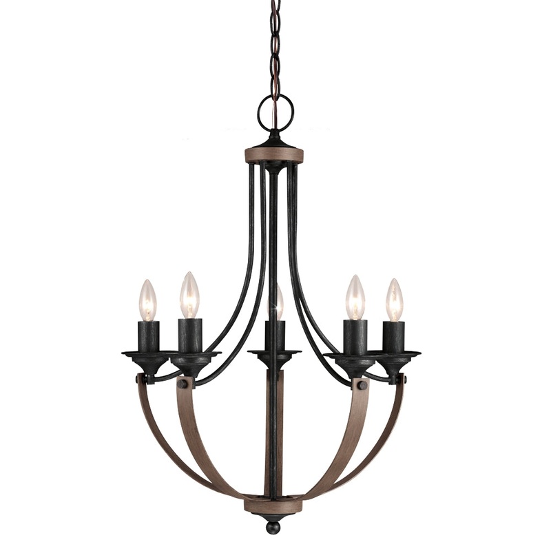 Generation Lighting 3280405-846 Corbeille Five Light Chandelier, Stardust