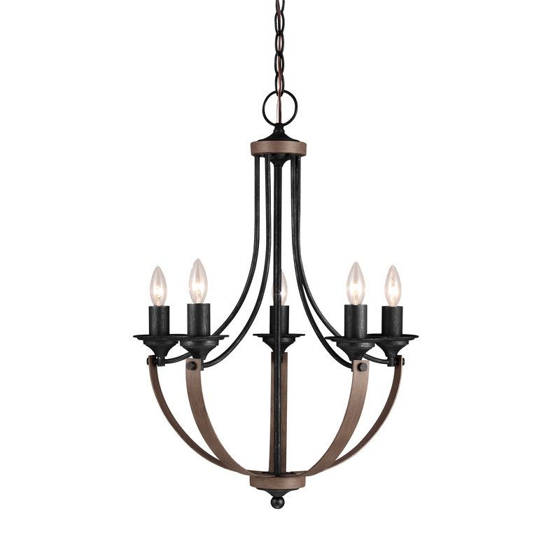 Generation Lighting 3280405EN-846 Corbeille Five Light Chandelier, Stardust