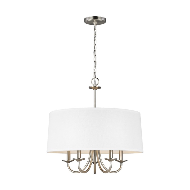 Generation Lighting 3320205EN-962 Seville Five Light Chandelier, Brushed Nickel