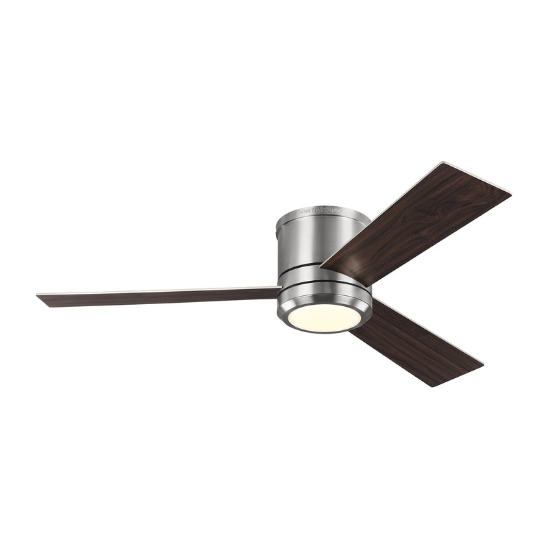 Generation Lighting 3CLMR56BSD-V1 Clarity 56"Ceiling Fan, Brushed Steel