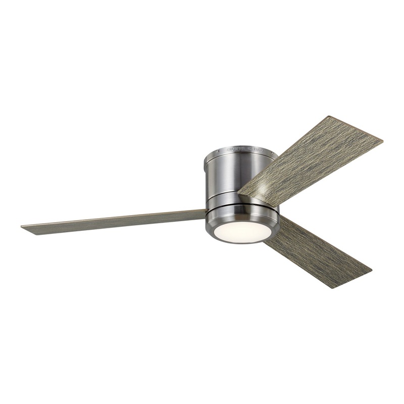 Generation Lighting 3CLMR56BSLGD-V1 Clarity 56"Ceiling Fan, Brushed Steel