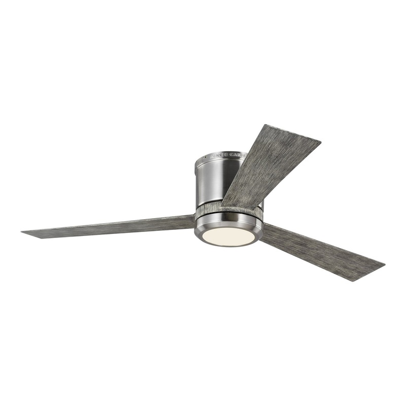 Generation Lighting 3CLYR52BSLGD-V1 Clarity 52"Ceiling Fan, Brushed Steel