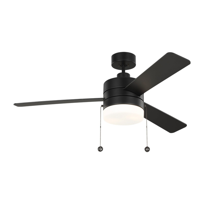 Generation Lighting 3SY52MBKD Syrus 52"Ceiling Fan, Midnight Black