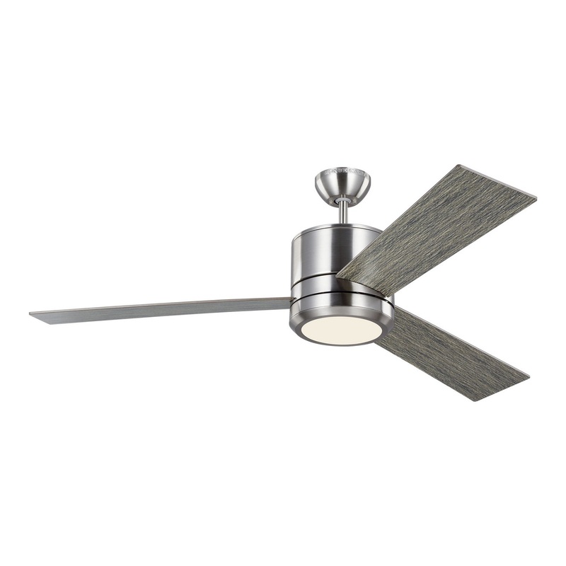 Generation Lighting 3VNMR56BSLGD-V1 Vision 56"Ceiling Fan, Brushed Steel