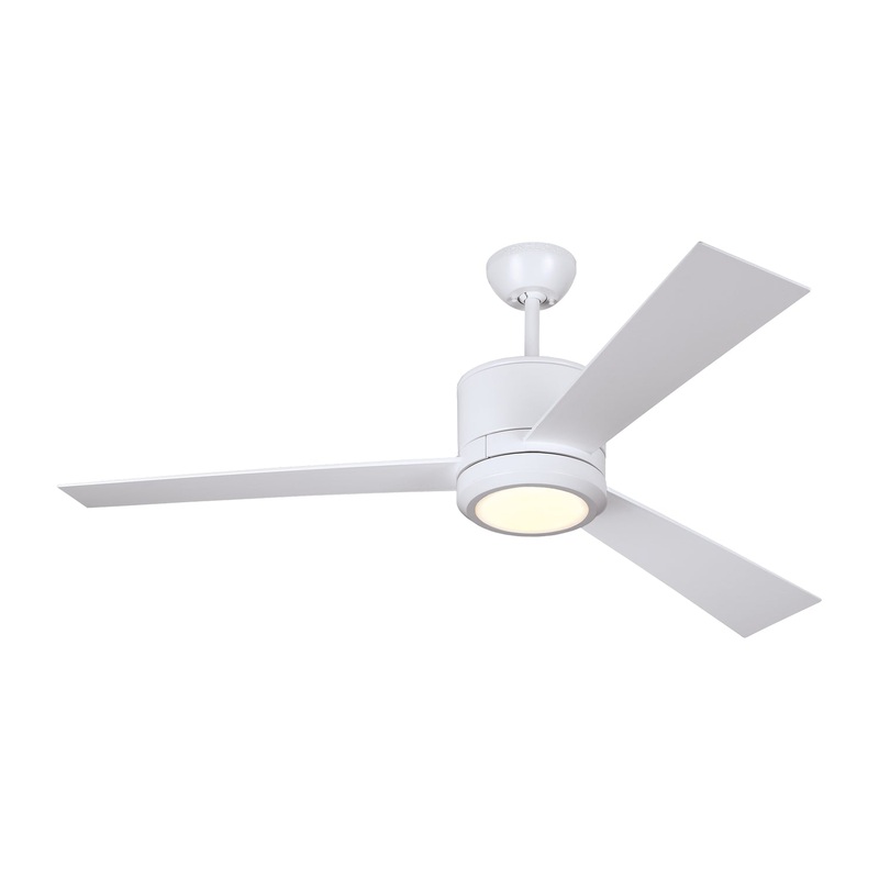 Generation Lighting 3VNR52RZWD-V1 Vision 52"Ceiling Fan, Matte White