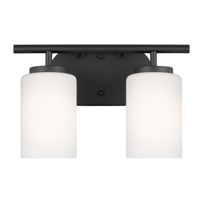 Generation Lighting 41161-112 Oslo Two Light Wall / Bath, Midnight Black