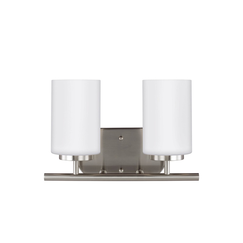 Generation Lighting 41161-962 Oslo Two Light Wall / Bath, Brushed Nickel