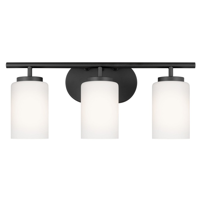 Generation Lighting 41162-112 Oslo Three Light Wall / Bath, Midnight Black