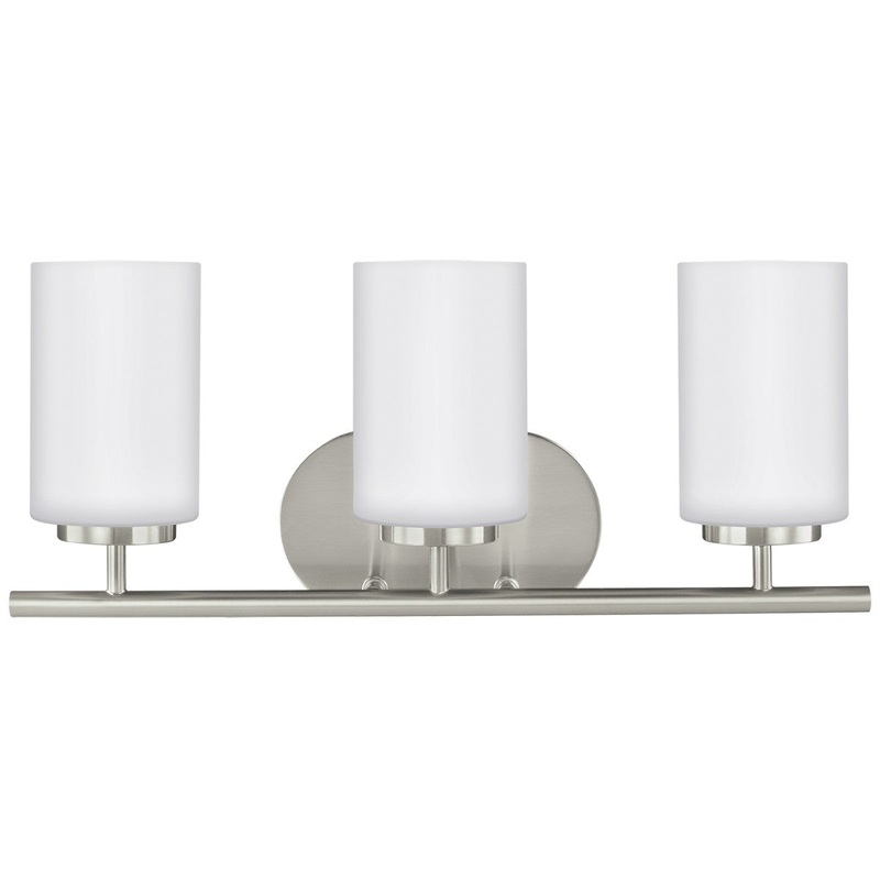 Generation Lighting 41162EN3-962 Oslo Three Light Wall / Bath, Brushed Nickel