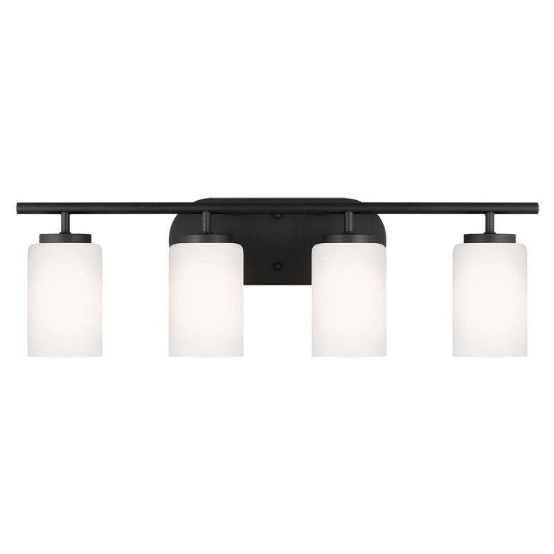 Generation Lighting 41163EN3-112 Oslo Four Light Wall/ Bath, Midnight Black