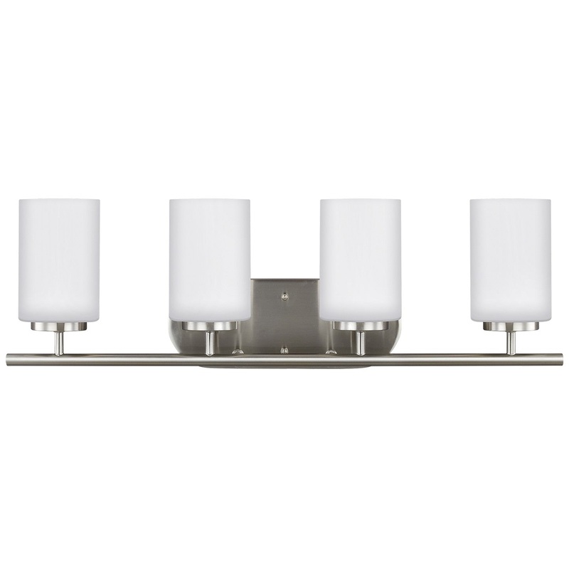 Generation Lighting 41163EN3-962 Oslo Four Light Wall / Bath, Brushed Nickel