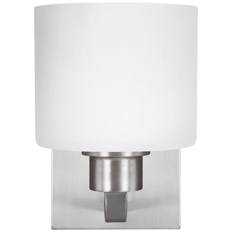 Generation Lighting 4128801EN3-962 Canfield One Light Wall / Bath Sconce, Brushed Nickel
