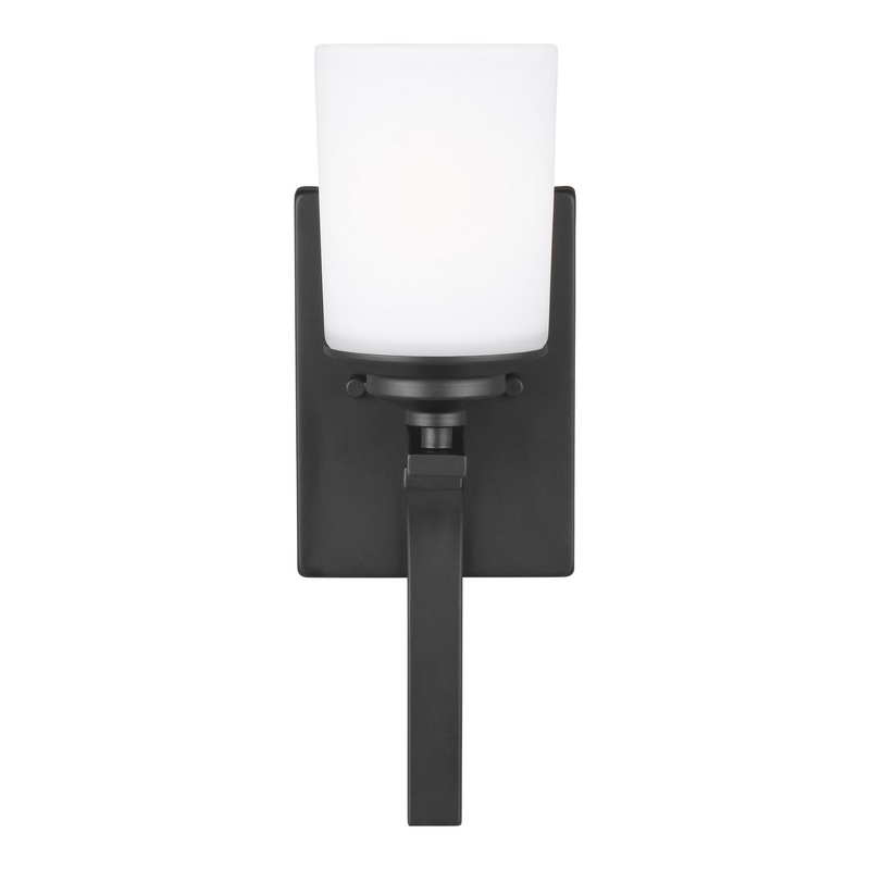 Generation Lighting 4130701-112 Kemal One Light Wall / Bath Sconce, Midnight Black