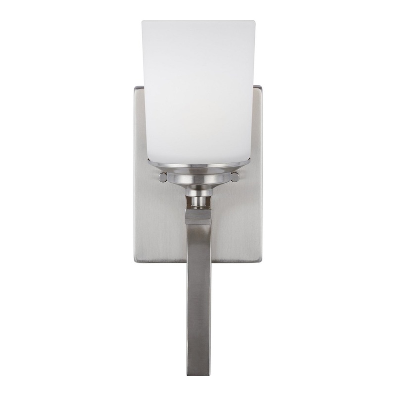 Generation Lighting 4130701-962 Kemal One Light Wall / Bath Sconce, Brushed Nickel