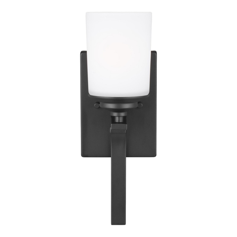 Generation Lighting 4130701EN3-112 Kemal One Light Wall / Bath Sconce, Midnight Black