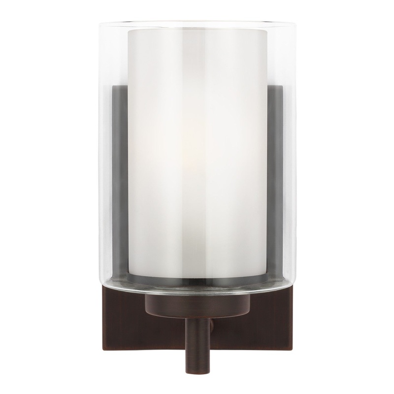Generation Lighting 4137301EN3-710 Elmwood Park One Light Wall / Bath Sconce, Bronze
